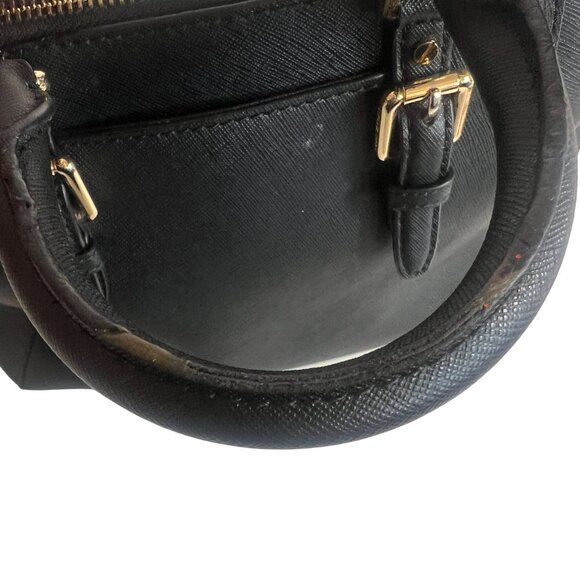 Michael Kors Ciara Medium Messenger Bag Purse Black Handbag Saffiano Leather - Picture 3 of 12